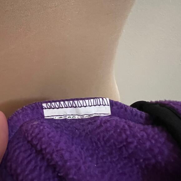 Vtg Columbia Sportswear Fleece Pullover XL Womens Purple Sweatshirt 90s Aztec - Picture 6 of 6